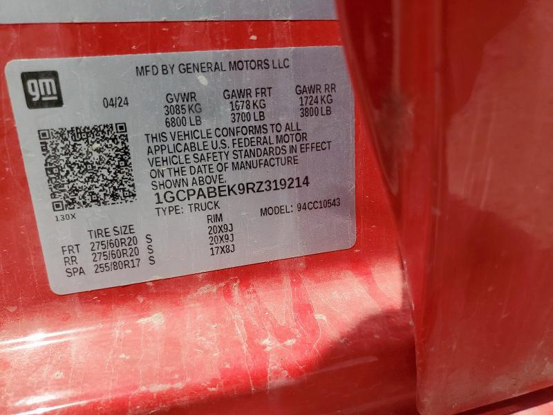 2024 CHEVROLET SILVERADO - 1GCPABEK9RZ319214