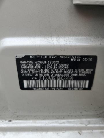2016 SUBARU IMPREZA PR JF1GJAB61GH022691