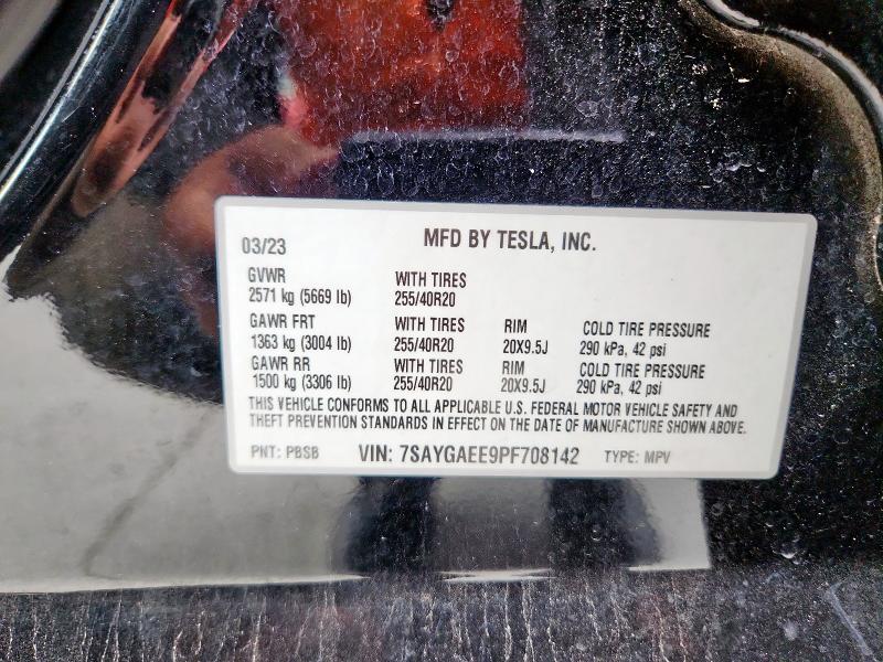 2023 TESLA MODEL Y 7SAYGAEE9PF708142