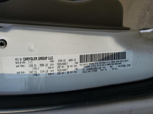 2011 CHRYSLER TOWN & COU - 2A4RR8DG2BR611024