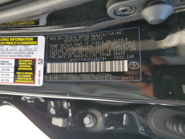 2023 TOYOTA CAMRY XLE 4T1F11AK2PU183784