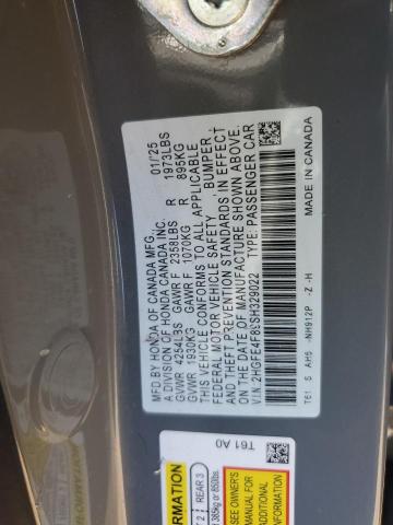 2025 HONDA CIVIC SPORT - 2HGFE4F89SH329022