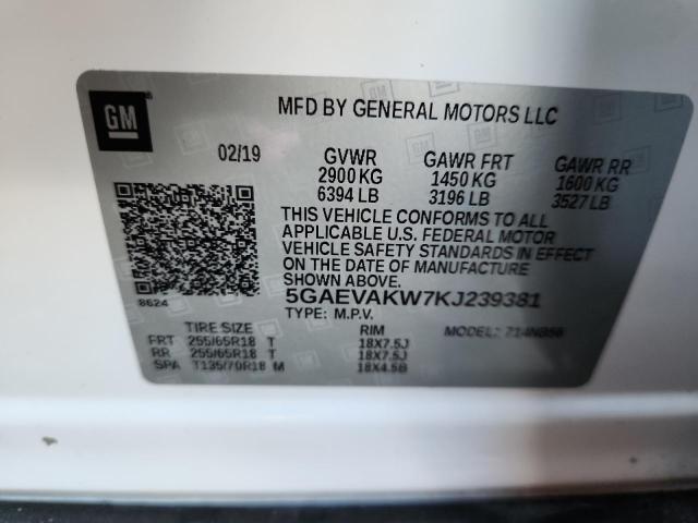 2019 BUICK ENCLAVE ES 5GAEVAKW7KJ239381