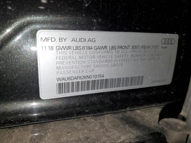 2019 AUDI A8 L WAU8DAF82KN010154