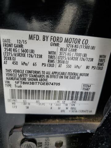 2016 FORD F350 SUPER DUTY - 1FT8W3BT7GEB74705