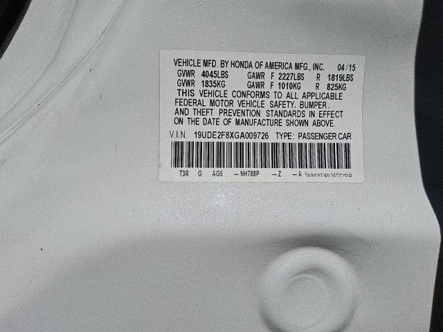 2016 ACURA ILX PREMIU 19UDE2F8XGA009726