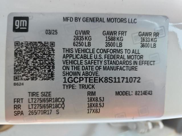 2025 CHEVROLET COLORADO TRAIL BOSS 1GCPTEEK8S1171072