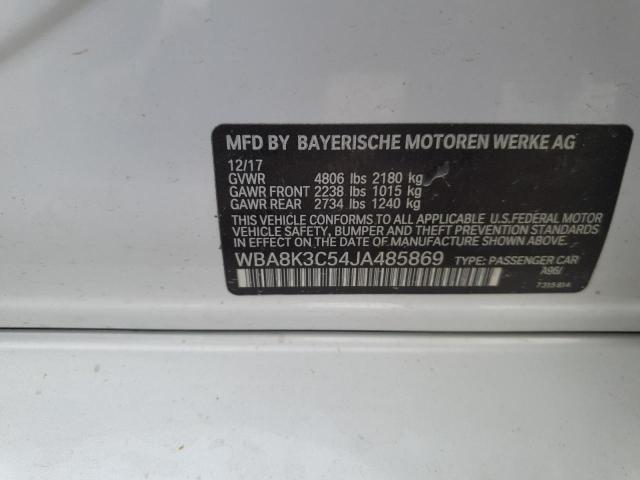 2018 BMW 330 XI WBA8K3C54JA485869
