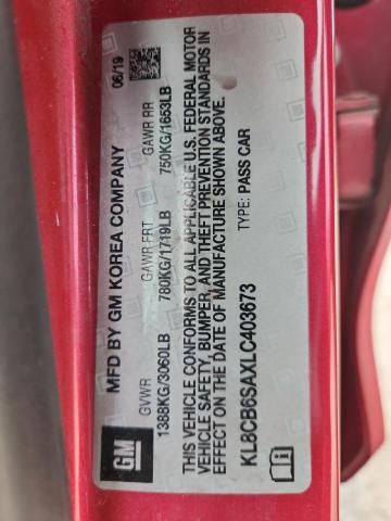 2020 CHEVROLET SPARK LS KL8CB6SAXLC403673