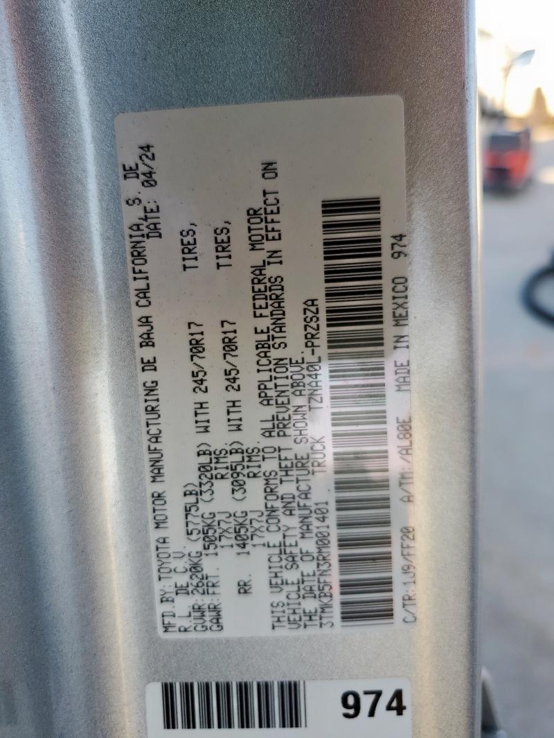 2024 TOYOTA TACOMA DOU - 3TMKB5FN3RM001401