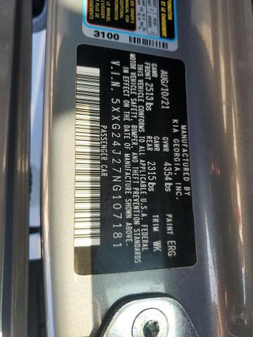 2022 KIA K5 LX 5XXG24J27NG107181