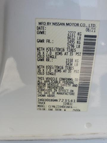 2021 NISSAN FRONTIER S - 1N6ED0EB6MN723541