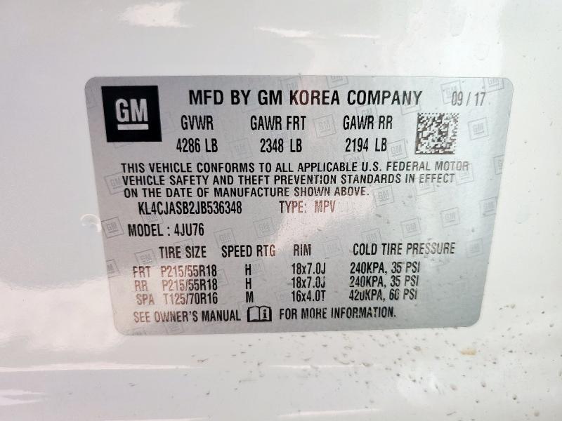 2018 BUICK ENCORE PRE KL4CJASB2JB536348