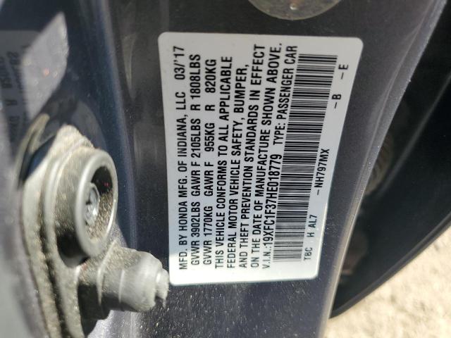 2017 HONDA CIVIC EX 19XFC1F37HE018779