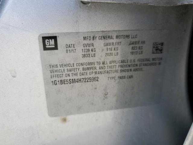 2017 CHEVROLET CRUZE LT 1G1BE5SM4H7225962