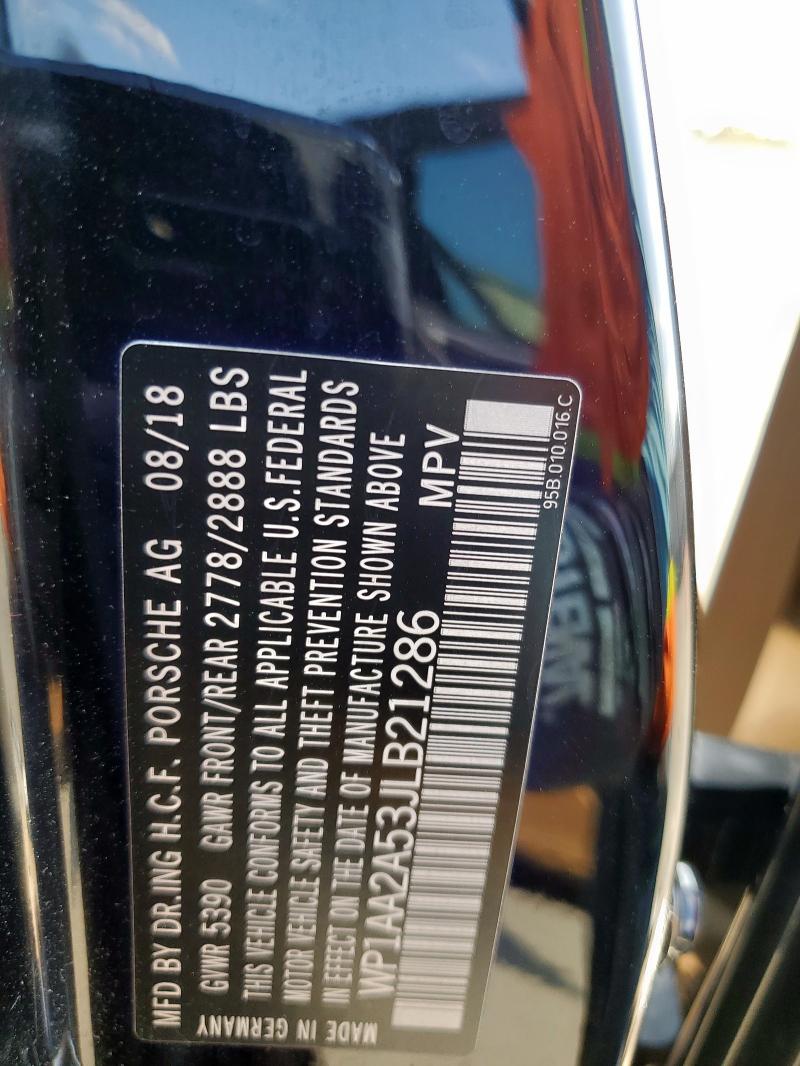 2018 PORSCHE MACAN WP1AA2A53JLB21286