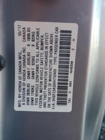 2017 HONDA CIVIC SI 2HGFC3A50HH750469