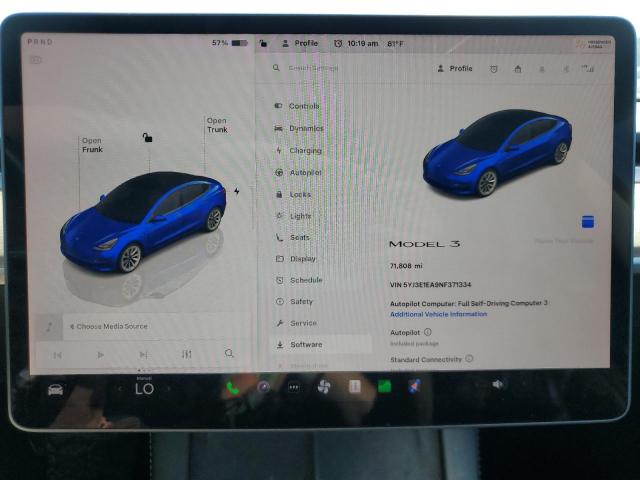 2022 TESLA MODEL 3 5YJ3E1EA9NF371334