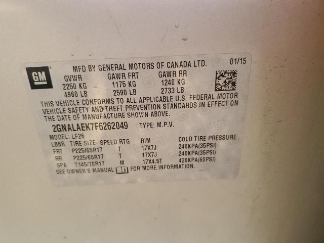 2015 CHEVROLET EQUINOX LS 2GNALAEK7F6262049