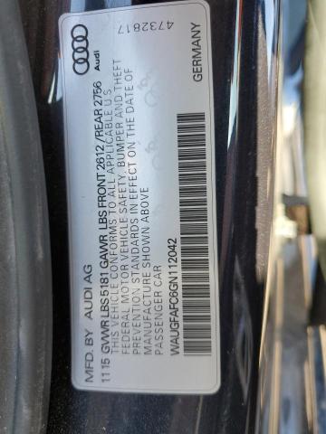 2016 AUDI A6 PREMIUM WAUGFAFC6GN112042