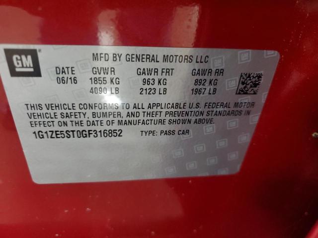 2016 CHEVROLET MALIBU LT 1G1ZE5ST0GF316852