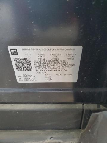 2022 CHEVROLET EQUINOX LT 2GNAXKEV1N6114109