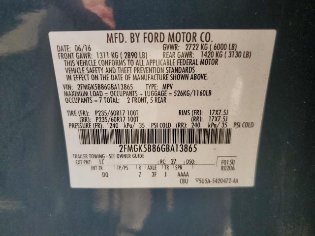 2016 FORD FLEX SE 2FMGK5B86GBA13865