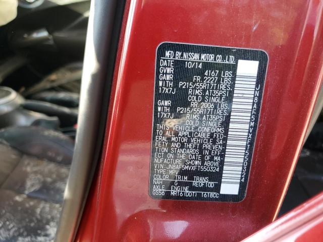 2015 NISSAN JUKE S JN8AF5MVXFT550324