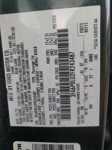 2015 FORD FUSION SE #3296971836