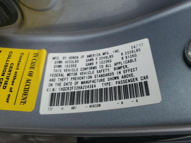 2017 HONDA ACCORD LX #3280436163