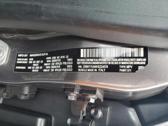 2017 MASERATI LEVANTE S - ZN661YUA6HX224576