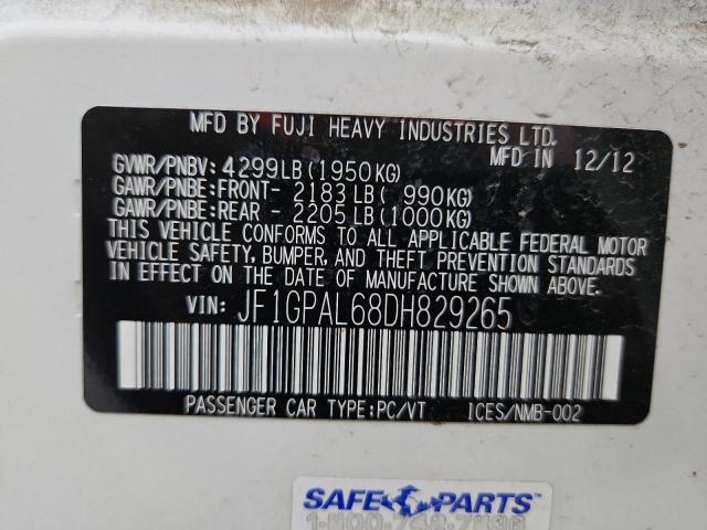 2013 SUBARU IMPREZA SP - JF1GPAL68DH829265