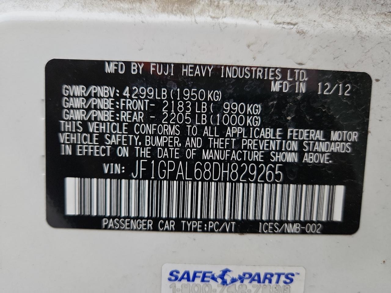 SUBARU IMPREZA SPORT PREMIUM