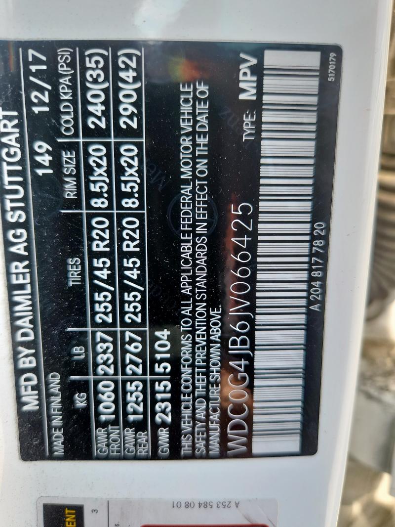 2018 MERCEDES-BENZ GLC 300 WDC0G4JB6JV066425