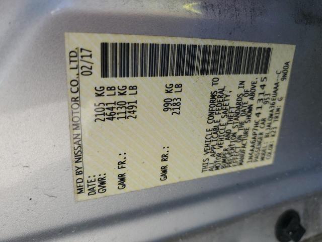 2017 NISSAN MAXIMA 3.5 1N4AA6AP7HC413145