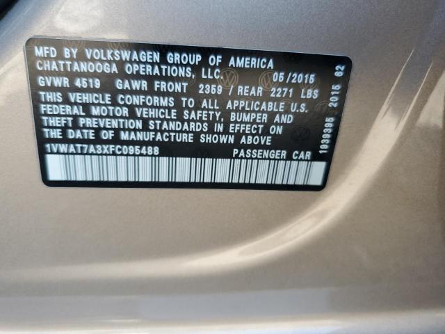 2015 VOLKSWAGEN PASSAT S - 1VWAT7A3XFC095488