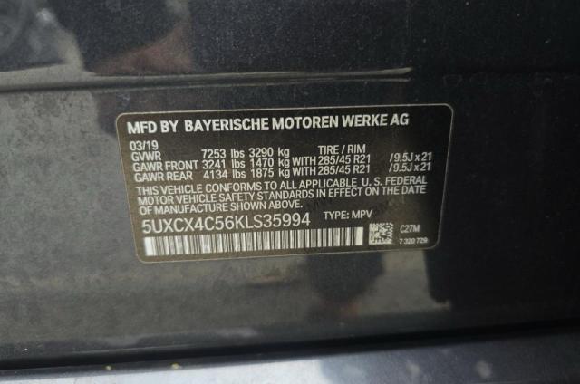 2019 BMW X7 XDRIVE5 5UXCX4C56KLS35994