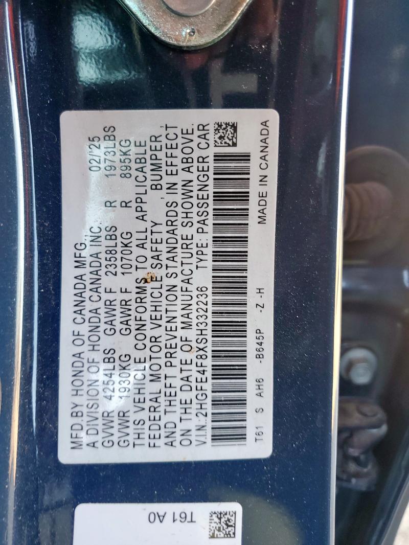 2025 HONDA CIVIC SPOR #3290322948