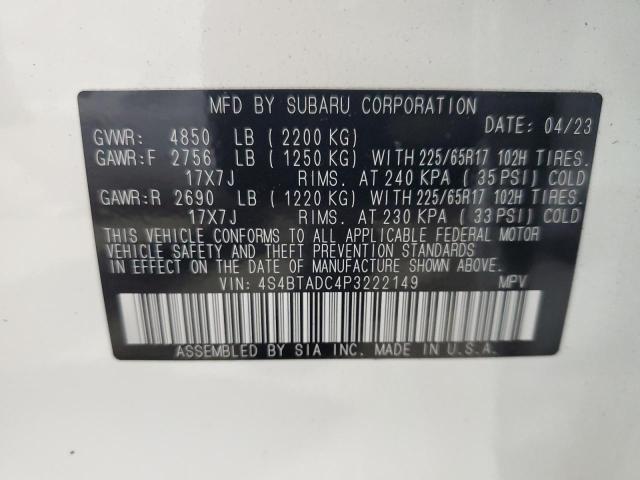 2023 SUBARU OUTBACK PREMIUM 4S4BTADC4P3222149