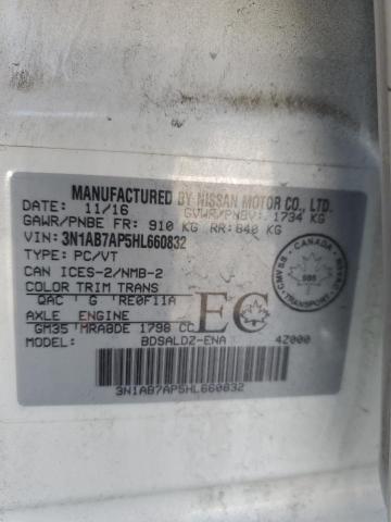 2017 NISSAN SENTRA S 3N1AB7AP5HL660832