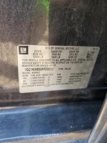 2015 CHEVROLET SILVERADO 1GC1KWE80FF608767