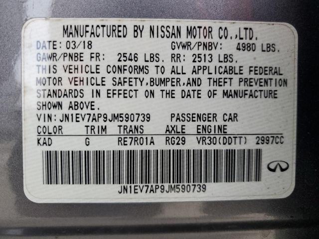 2018 INFINITI Q50 LUXE JN1EV7AP9JM590739