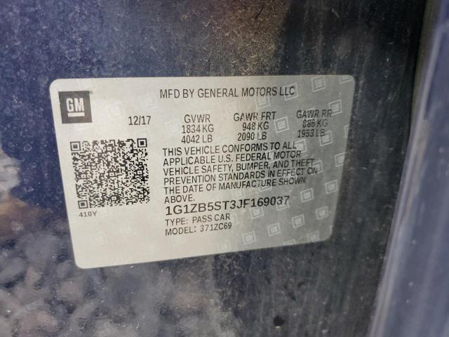 2018 CHEVROLET MALIBU LS 1G1ZB5ST3JF169037