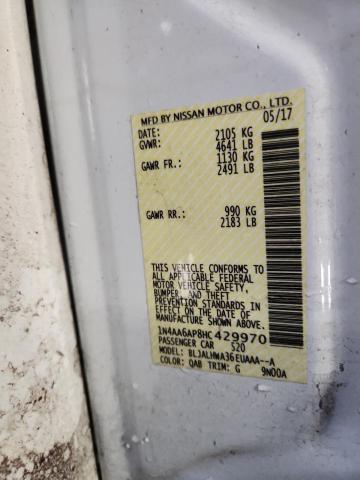 2017 NISSAN MAXIMA 3.5 - 1N4AA6AP8HC429970