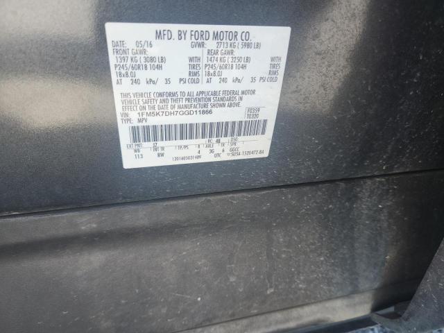 2016 FORD EXPLORER XLT - 1FM5K7DH7GGD11866