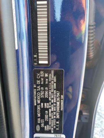 2021 KIA FORTE FE 3KPF24AD6ME367947