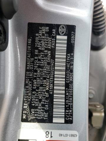 2016 TOYOTA AVALON XLE 4T1BK1EB8GU221427