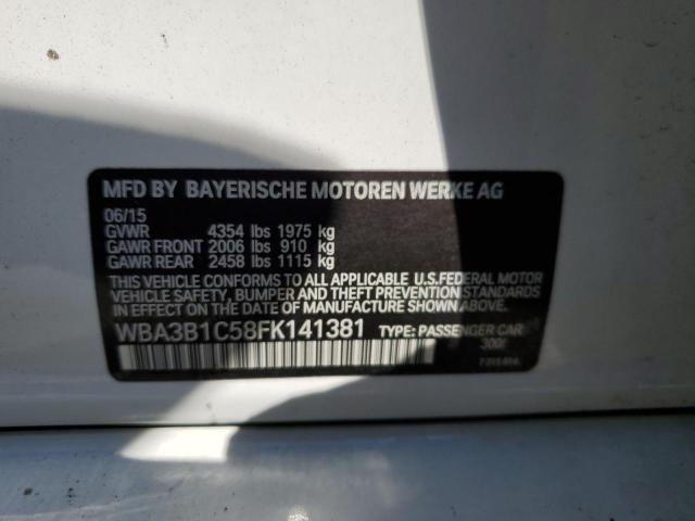 2015 BMW 320 I WBA3B1C58FK141381