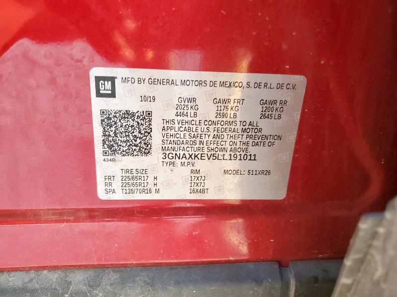 2020 CHEVROLET EQUINOX LT - 3GNAXKEV5LL191011