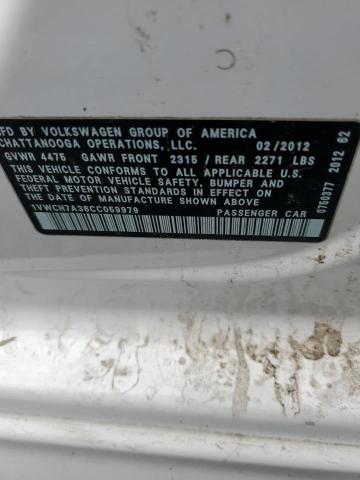 2012 VOLKSWAGEN PASSAT SEL - 1VWCH7A36CC059979